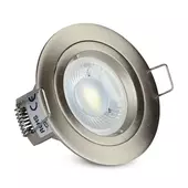 Kép 5/11 - V-TAC GU10 LED spotlámpa keret, matt króm fix lámpatest - SKU 3643