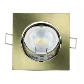 Kép 2/12 - V-TAC GU10 LED spotlámpa keret, sárgaréz billenthető lámpatest - SKU 8581
