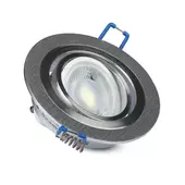 Kép 3/13 - V-TAC GU10 LED spotlámpa keret, szálcsiszolt billenthető lámpatest - SKU 3600