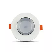Kép 8/12 - V-TAC GU10 LED spotlámpa keret, törtfehér+króm fix lámpatest - SKU 3126