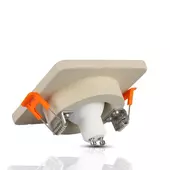 Kép 2/6 - V-TAC GU10 LED spotlámpa keret, törtfehér+rózsaarany fix lámpatest - SKU 3121