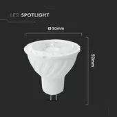 Kép 4/6 - V-TAC GU5.3-MR16 LED spot égő 6W meleg fehér 110° - SKU 21204