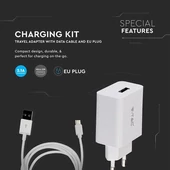 V-TAC hálózati adapter MicroUSB kábellel - SKU 8645