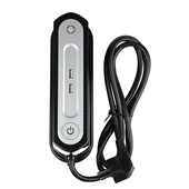 V-TAC kapcsolós asztali elosztó 3db aljzattal, 2db USB csatlakozó, 1.4m kábel - SKU 8817