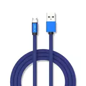 Kép 1/6 - V-TAC kék, USB - Micro USB 1m hálózati kábel - SKU 8496