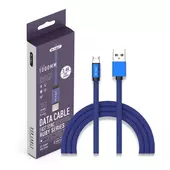 Kép 2/6 - V-TAC kék, USB - Micro USB 1m hálózati kábel - SKU 8496