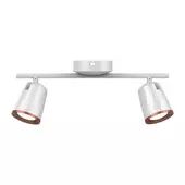 Kép 1/5 - V-TAC kétfejű 10W beltéri fehér fali LED lámpa, természetes fehér, 100 Lm/W - SKU 218256