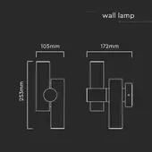 Kép 3/9 - V-TAC kétkaros kétirányú forgatható 6W LED lámpa, fehér házas, meleg fehér - SKU 10474