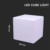 V-TAC kocka alakú RGB színváltós akkus LED dekoráció - SKU 40241
