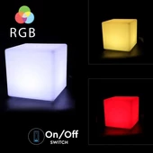 V-TAC kocka alakú RGB színváltós akkus LED dekoráció - SKU 40241