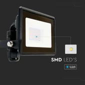 V-TAC kötödobozos LED reflektor 10W természetes fehér, fekete házzal - SKU 20305