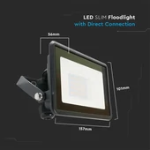 V-TAC kötödobozos LED reflektor 20W természetes fehér, fekete házzal - SKU 20308