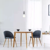 V-TAC króm függeszték, fehér vezetékkel, E27 foglalattal - SKU 3755