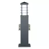 Kép 6/11 - V-TAC kültéri elosztó lámpaoszlop 2db aljzattal - SKU 8822