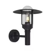Kép 2/7 - V-TAC kültéri fali lámpa, üveg búrával, fekete, E27 foglalattal - SKU 10422