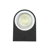 Kép 7/9 - V-TAC kültéri, kerek, fekete fali lámpa, GU10 foglalattal - SKU 7508