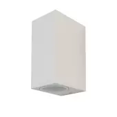 Kép 1/11 - V-TAC kültéri, szögletes, fehér fali lámpa, 2xGU10 foglalattal - SKU 7541