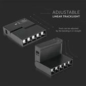 V-TAC LED dönthető spotlámpa mágneses sínhez 10W CRI>90 UGR<19 meleg fehér - SKU 7962
