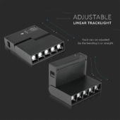 Kép 9/14 - V-TAC LED dönthető spotlámpa mágneses sínhez 10W CRI&gt;90 UGR&lt;19 természetes fehér - SKU 7963