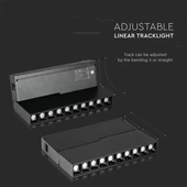 V-TAC LED dönthető spotlámpa mágneses sínhez 20W CRI>90 UGR<19 meleg fehér - SKU 7964