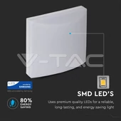 V-TAC LED fali házszám tábla, alkonykapcsolóval, meleg fehér, Samsung chip - SKU 780