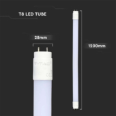Kép 2/8 - V-TAC LED fénycső 120cm T8 16.5W meleg fehér, 110Lm/W - SKU 21688