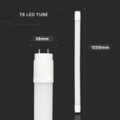 Kép 2/6 - V-TAC LED fénycső 120cm T8 18W természetes fehér, 100 Lm/W - SKU 216273