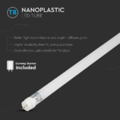 Kép 3/6 - V-TAC LED fénycső 120cm T8 18W természetes fehér, 100 Lm/W - SKU 216273