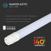 V-TAC LED fénycső 150cm T8 15W meleg fehér 140 Lm/W - SKU 216480