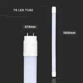Kép 2/7 - V-TAC LED fénycső 150cm T8 15W meleg fehér 150 lm/W - SKU 6480