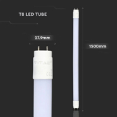 Kép 2/7 - V-TAC LED fénycső 150cm T8 15W természetes fehér 160 lm/W - SKU 6481