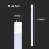 Kép 2/8 - V-TAC LED fénycső 150cm T8 24W hideg fehér, 125Lm/W - SKU 21675