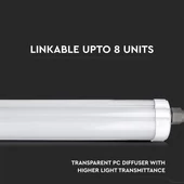 V-TAC LED lámpa 120cm 36W IP65 hideg fehér - SKU 6284