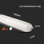 Kép 2/14 - V-TAC LED lámpa 120cm 60W IP65 természetes fehér - SKU 21678