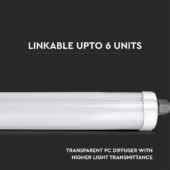Kép 9/11 - V-TAC LED lámpa 150cm 48W IP65, 120 Lm/W, hideg fehér - SKU 216286