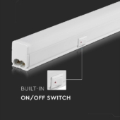 Kép 4/15 - V-TAC LED lámpa 30cm T5 4W beépített kapcsolóval hideg fehér - SKU 21691