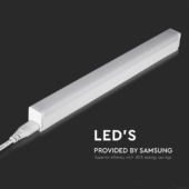 Kép 5/15 - V-TAC LED lámpa 30cm T5 4W beépített kapcsolóval hideg fehér - SKU 21691