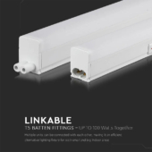 Kép 3/12 - V-TAC LED lámpa 32cm T5 4W beépített kapcsolóval hideg fehér - SKU 691