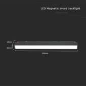 Kép 2/8 - V-TAC LED lineáris lámpa 48V mágneses Smart sínhez 12W, állítható színhőmérséklettel - SKU 6882