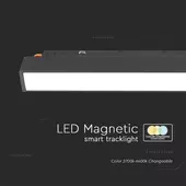 Kép 3/8 - V-TAC LED lineáris lámpa 48V mágneses Smart sínhez 12W, állítható színhőmérséklettel - SKU 6882