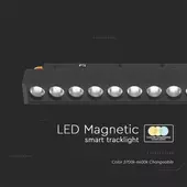 Kép 3/8 - V-TAC LED lineáris spotlámpa 48V mágneses Smart sínhez 14W, állítható színhőmérséklettel - SKU 6884