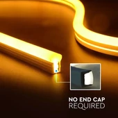 V-TAC LED neon szalag IP68 SMD 2835 chip 126 db/m sárga - SKU 2617