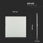 Kép 2/11 - V-TAC LED panel hideg fehér 29W 60 x 60cm, 137 Lm/W - SKU 2162426