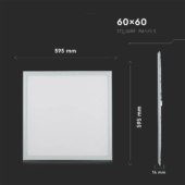 Kép 2/11 - V-TAC LED panel hideg fehér 29W 60 x 60cm - SKU 20048