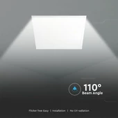 V-TAC LED panel hideg fehér 36W 60 x 60cm, 120 Lm/W, Back-Lit - SKU 10219