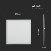 Kép 2/9 - V-TAC LED panel hideg fehér 40W 60 x 60cm, 120 Lm/W - SKU 2163411