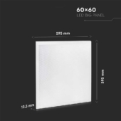 Kép 6/8 - V-TAC LED panel hideg fehér 40W 60 x 60cm, 120LM/W - SKU 2160256