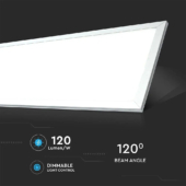 Kép 3/8 - V-TAC LED panel meleg fehér 29W 120 x 30cm - SKU 6256