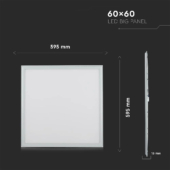 Kép 2/11 - V-TAC LED panel meleg fehér 36W 60 x 60cm - SKU 6376