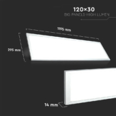 Kép 2/7 - V-TAC LED panel természetes fehér 29W 120 x 30cm - SKU 216257